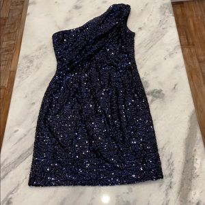 Calvin Klein Blue Sequin Dress Size 6
